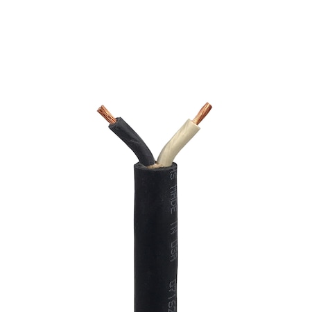 14 AWG SOOW Portable Cord, 2 Conductor 600V Power Cable, EPDM Wires W/CPE Outer Jacket - 250' Lngth